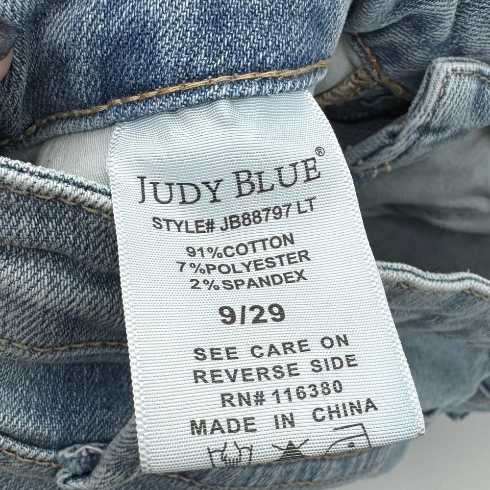 Judy Blue Distressed Skinny Jeans Women’s Size 9/29 Light Wash - Picture 6 of 7